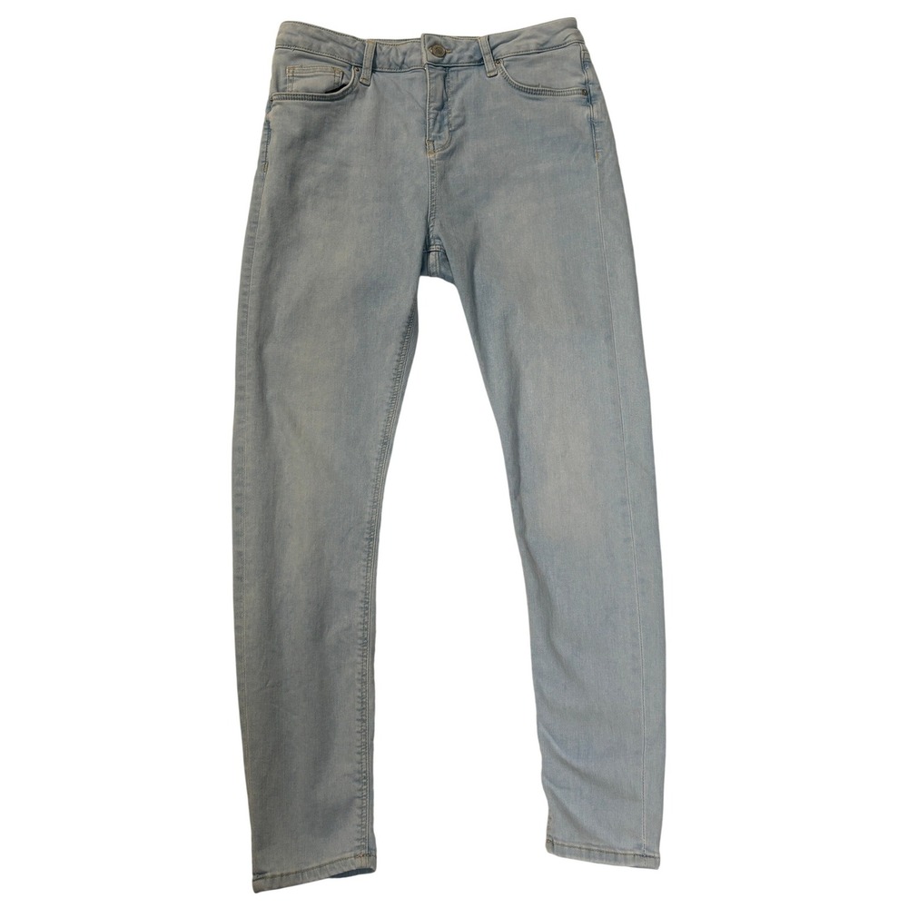 Topshop Moto Jamie Skinny Jeans Light Wash Blue High Rise W30 L30